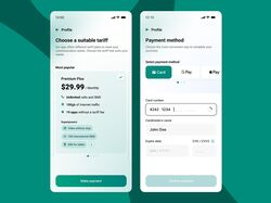 Payment method screen