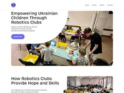 Благодійний сайт "Робототехнічні клуби для дітей України"