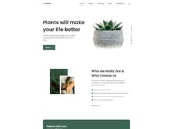 Plantex это адаптивный сайт для продажи растений и цветов