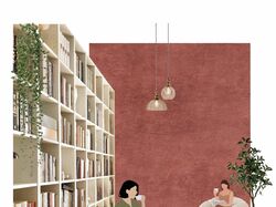 коллаж атмосферы для книжного кафе