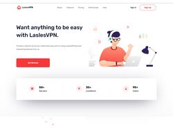 Лендинг LaslessVPN (с натяжкой верстки на WordPress).
