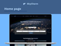 SkyCharm - Дизайн сайта для покупки авиабилетов