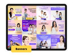 Banner set for financial company