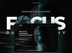 Дизайн лендинга для персонального фотографа