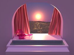 Футуристичный пляж #blender