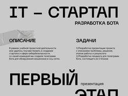 Разработка сайта и презентации для стартапа