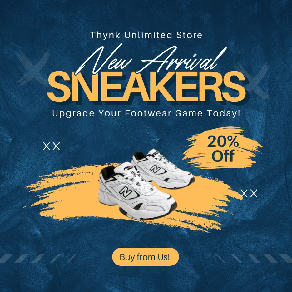 Dark Blue and Yellow Grunge New Arrival Sneakers Amazone Product Image.png