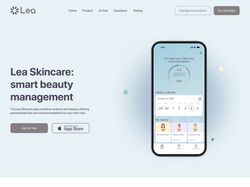 Landing for a skincare app