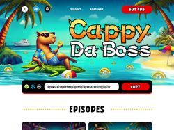 Cappy Da Boss. Дизайн сайта для мемкоин монеты.