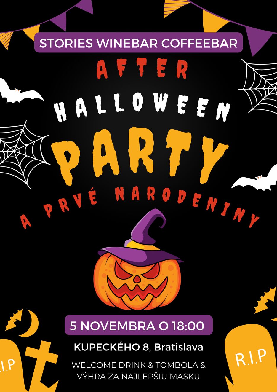 Black Illustration Halloween Party Flyer Portrait.png