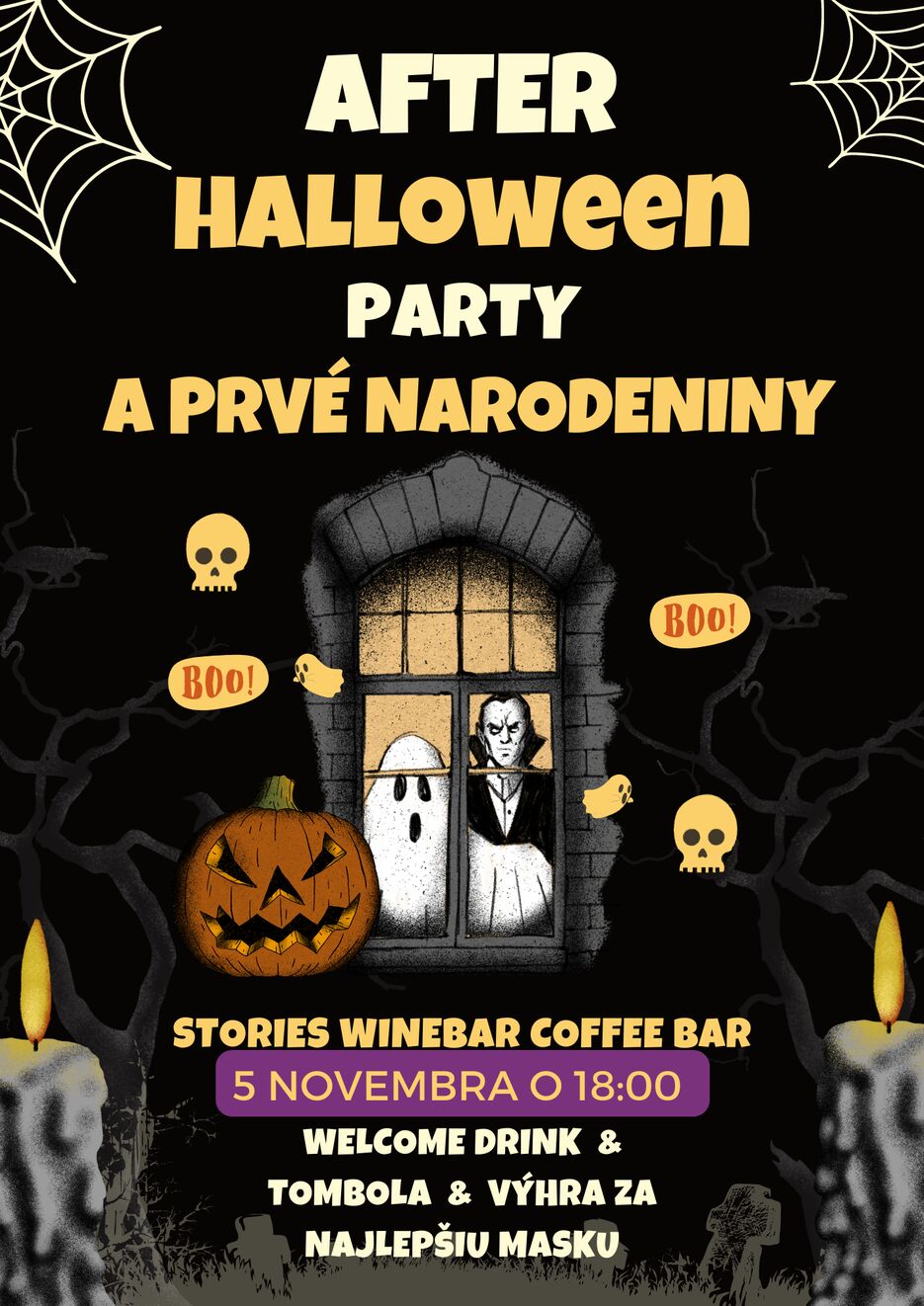 Yellow & Beige Illustration Halloween Flyer.png
