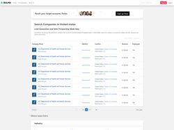 Верстка сайта поиска компаний на основе CSS-фреймворка Bulma