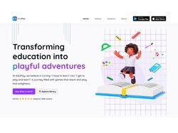 Адаптивная вёрстка лэндинга EduPlay с анимацией