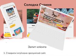 Дизайн сайту для магазину тістечок