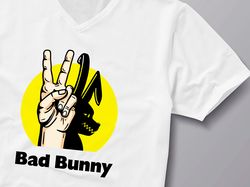 Bad bunny. Логотип принт