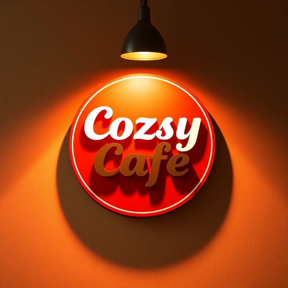 Bright vibrant logo with strong hard light and direct harsh shadows. Lively and energetic style for a cozy cafe. Suitable for signs, menus, and packaging.jpg