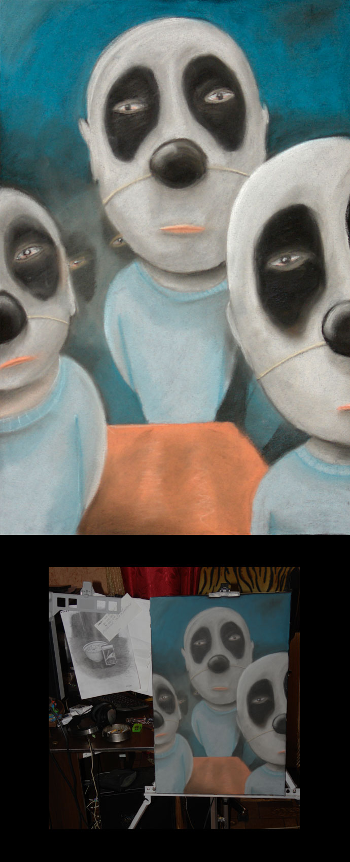 Лысые клоуны (пастель).jpg