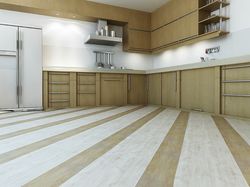 Дизайн пола на кухне