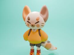 3d cat schoolboy