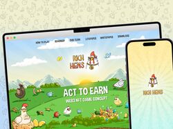 Разработка лендинга под ключ для блокчейн-игры Rich Hens