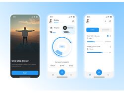 No smoking app design UI (timer, onboarding, tasks plan)