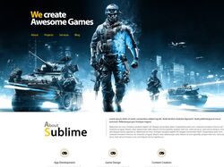 Адаптивная верстка landing Page Game
