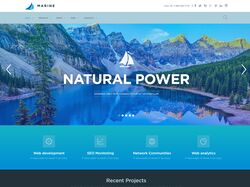 Адаптивная верстка landing Page Marine