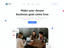 Адаптивная верстка landing Agency