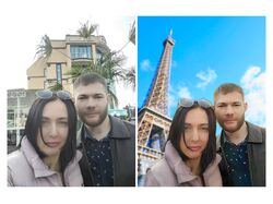 Обработка фотографии влюблённой пары