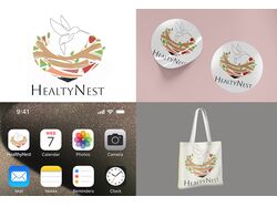 лого для сервісу зі здорового способу життя HeathyNest