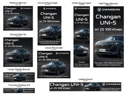 Баннер для рекламы автомобиля Changan UNI-S в разных размерах