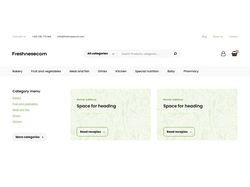 Адаптивная вёрстка интернет-магазина по продаже продуктов