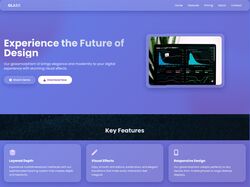 GlassMorphism Landing Page