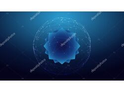 Vector art "Lotus In The Sphere-Aura"
