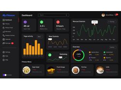 UI-дизайн Dashboard для фитнес-приложения