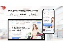 Создание сайта для производителя батутов