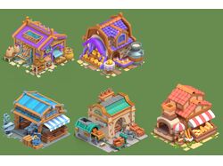Buildings for casual game
