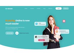  Дизайн лендинга и форм регистрации для образовательной платформы