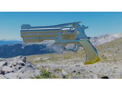Futuristic Revolver 3D Model