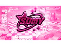 Retro-Futuristic Branding Concept  "SOMY" (Vaporwave/Y2K Aesthetic)