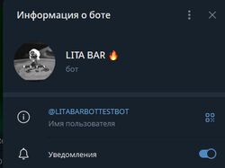 Телеграм-Бот для ресторана "LITA BAR" // London , UK