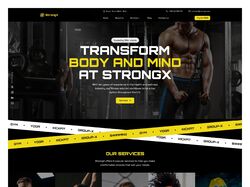Фітнес-центр StrongX - WordPress Website