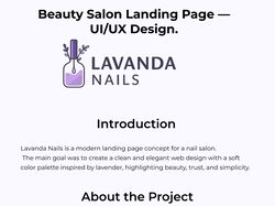 Beauty Salon Landing Page
