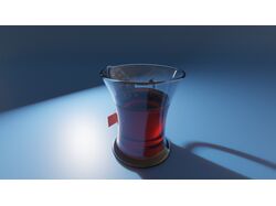 Tea in Glass: Real-Life Inspired 3D Render