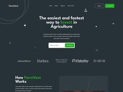 Сайт "FarmVest" Адаптивна верстка та динамічні анімації.