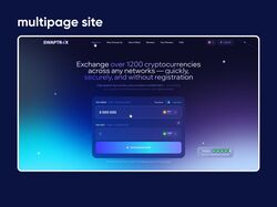 Многостраничный сайт криптоплатформы «SWAPTRIX» - обмен криптовалют