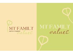 Логотип для магазина цветов My Family values