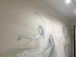 роспись стены в фитнес клубе