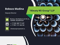 Корпоративные визитки для “Almaty NS-Group” LLP