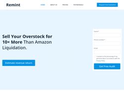Лендінг для сервісу викупу Amazon-товарів - Remint.shop